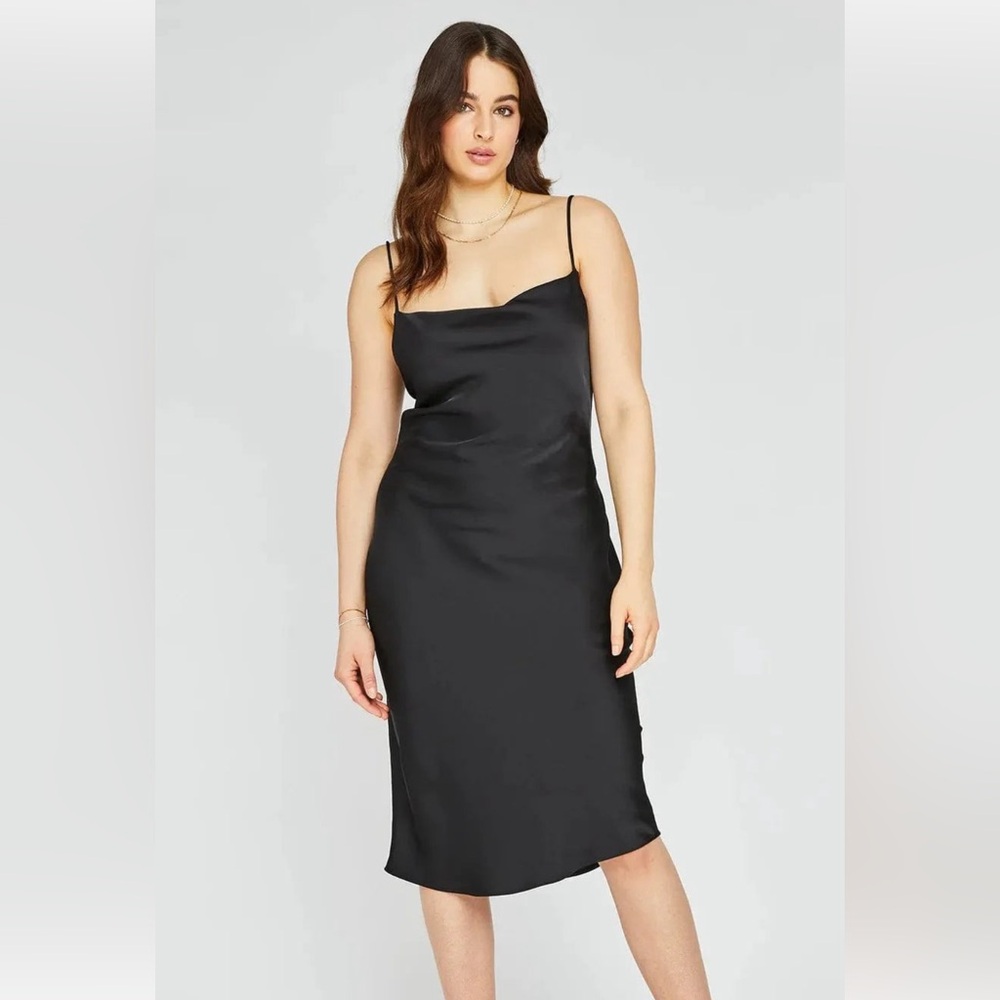 Agatha Slip Dress in Black Sz XL